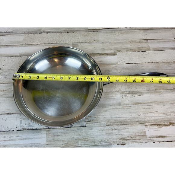 David Burke Gourmet Pro Stainless 11" Handled Skillet Kitchenware Cooking - Picture 4 of 6